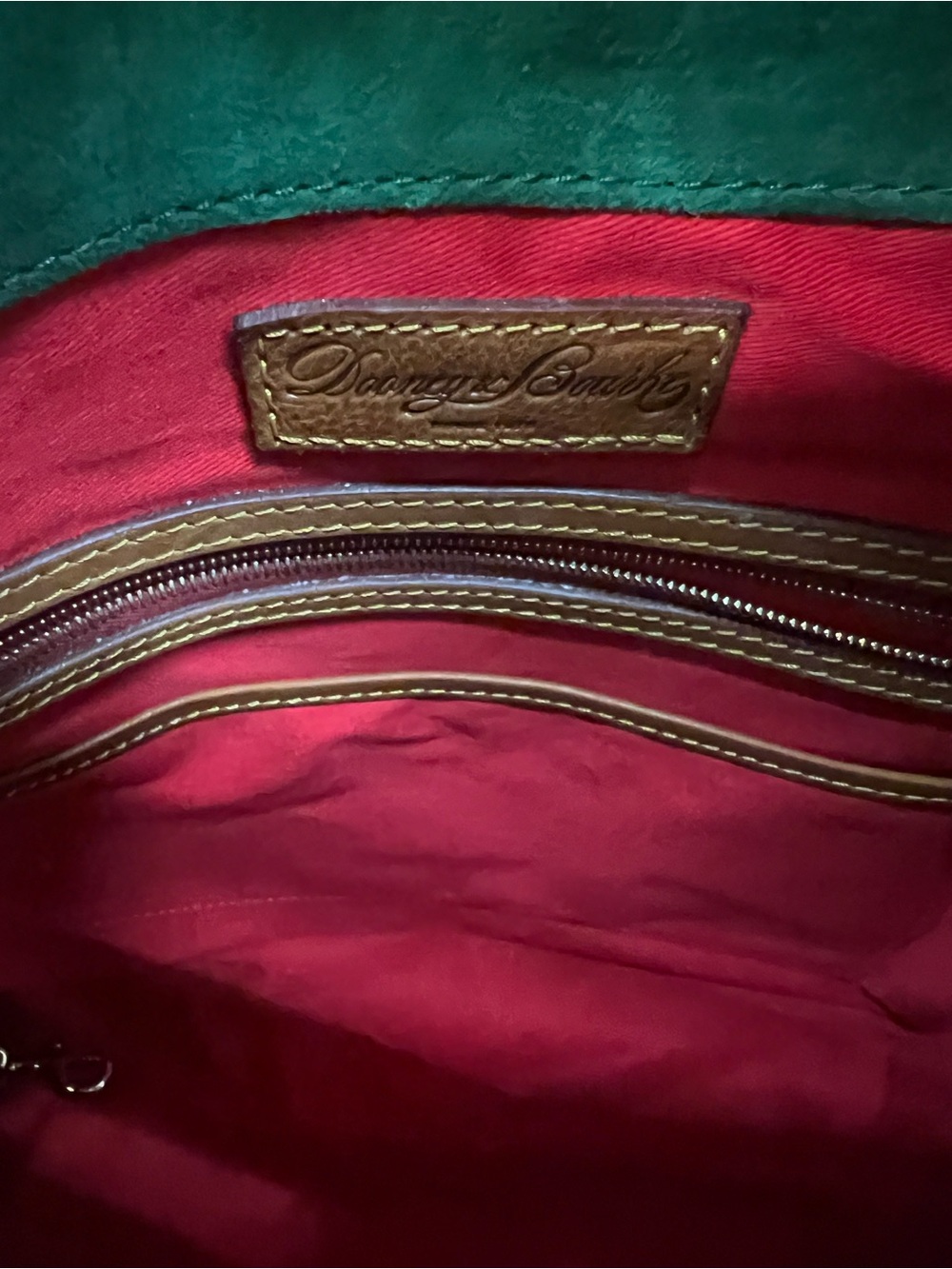 Dooney & Bourke Tan Leather Satchel with Tassels - Picture 4 of 6
